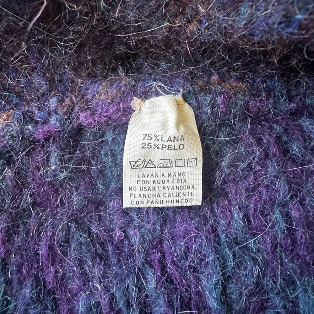 Multicolor Argentina Wool Patchwork Cardigan - Bl… - image 5